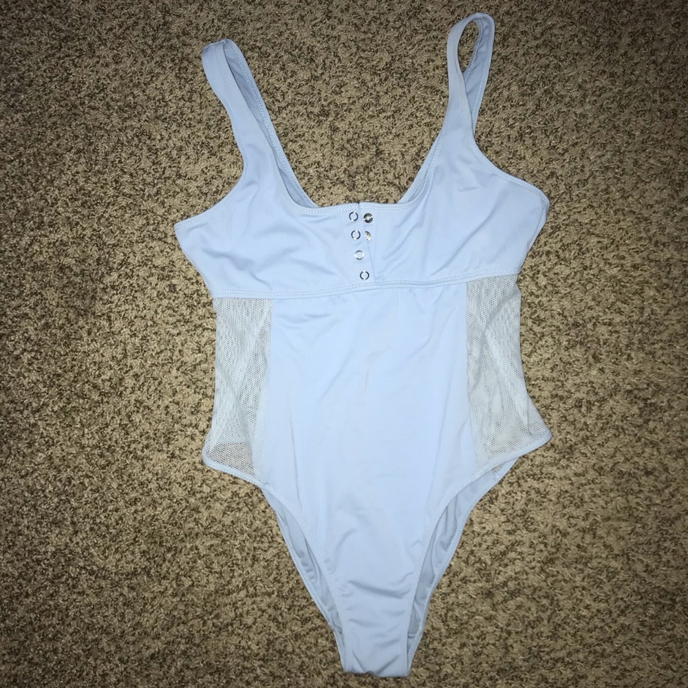 Blue One Piece Bathing Suit